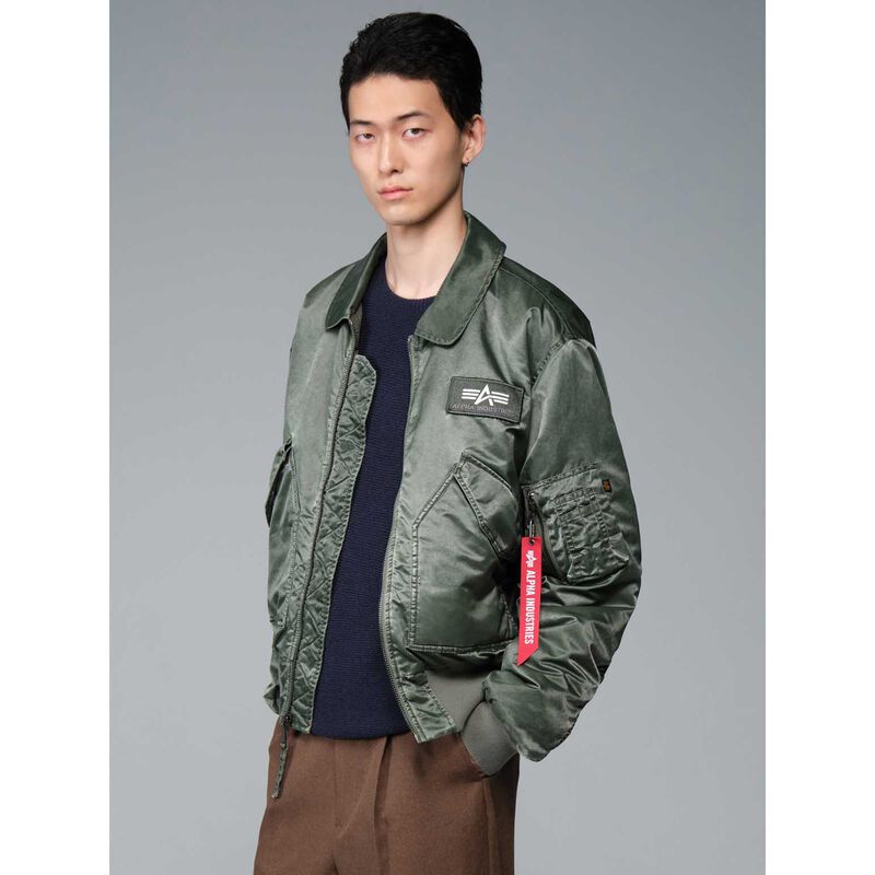Alpha Industries CWU 45/P Heritage Fit Flight Jacket (Battlewash) image number 3